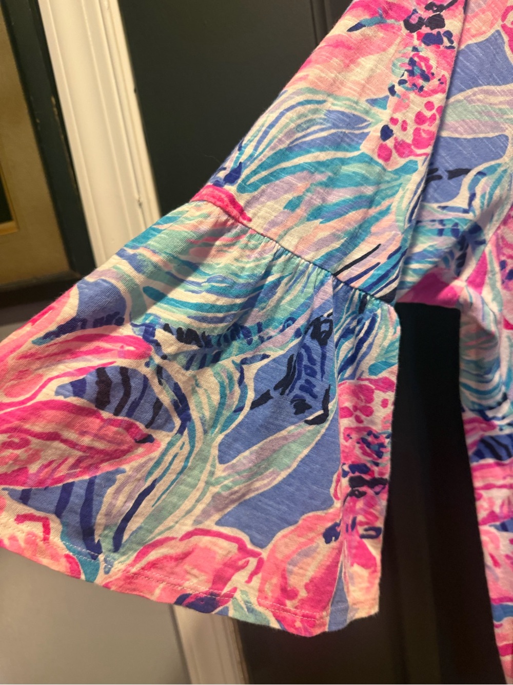 Lilly Pulitzer Pink & Blue Floral Tunic - Picture 4 of 6